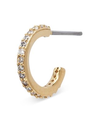 Pav&eacute; Hoop Earrings