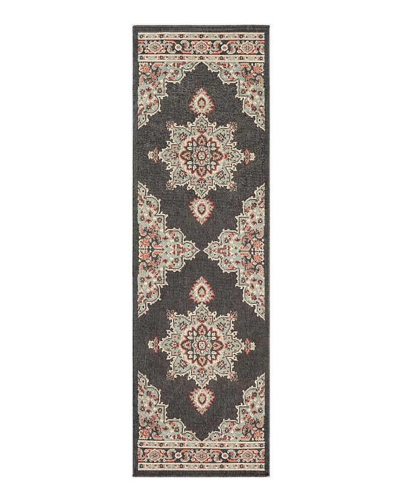 Surya Livabliss Alfresco Alf-k Runner Area Rug, 2'5 X 11'10 In Black