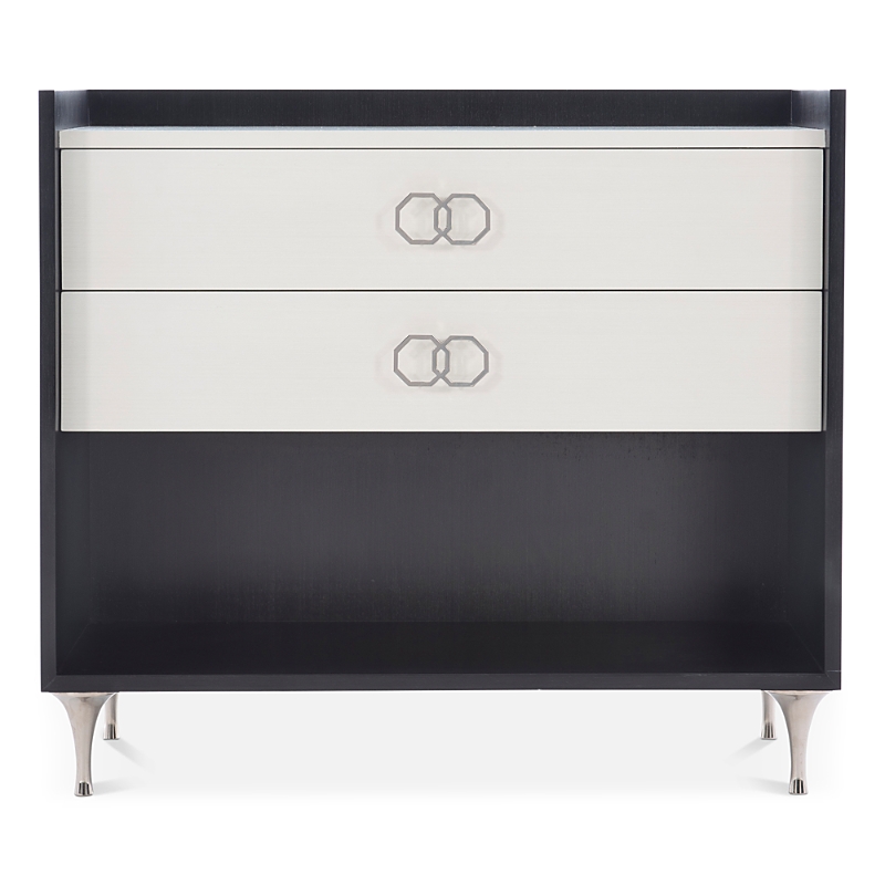 Bernhardt Silhouette 2-drawer Night Stand In Eggshell