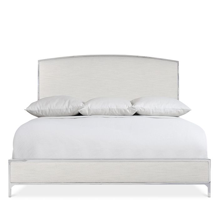 Bernhardt Silhouette King Bed In Cream/silver