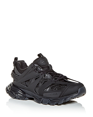 Balenciaga Man Black Track Clear Sole Sneakers In Noir