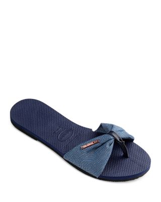 Havaianas 【Women You St. Tropez Sandals】 ブルー havaianas Women's You St. Tropez Shine Sandals | Bloomingdale's