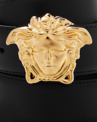Men's Medusa Buckle Leather Belt