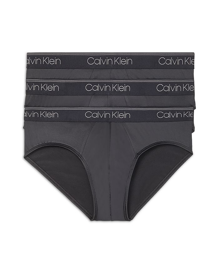 Calvin Klein Micro Stretch Wicking Briefs, Pack Of 3 In Black