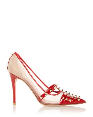 white red bottom pumps