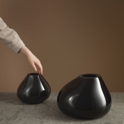 Ebon Black Vase, Large