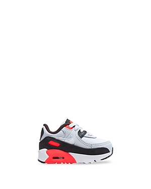 Nike Kids' Unisex Air Max 90 Leather Low-top Sneakers - Walker, Toddler In Black/red
