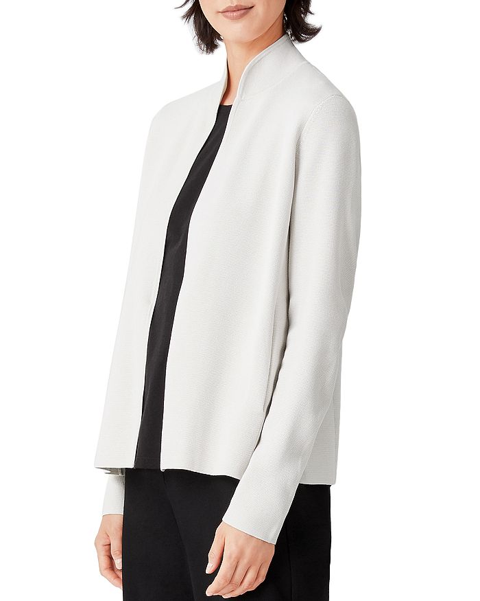 Eileen fisher stand collar jacket store