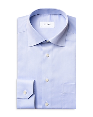 Shop Eton Signature Twill Classic Fit Dress Shirt In Blue