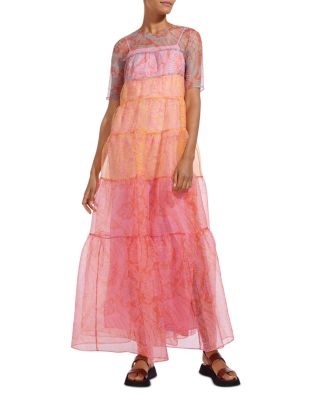 strapless open back dress WW38175] STAUD