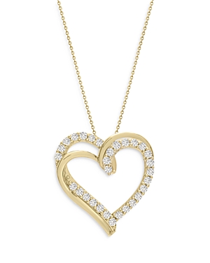 Bloomingdale’s Diamond Heart Pendant Necklace in 14k Yellow Gold, 1.0 ct. t.w. - 100% Exclusive