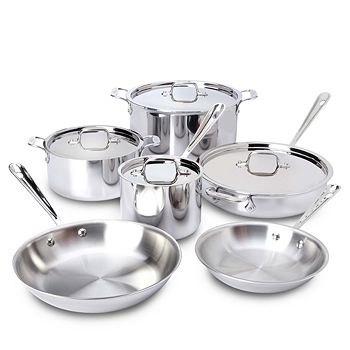 All-Clad - D3 Stainless 10 Piece Cookware Set