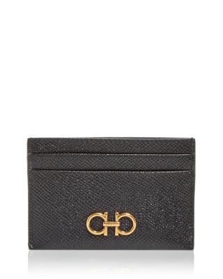 Ferragamo Salvatore Gancini Leather Card Case Bloomingdale s