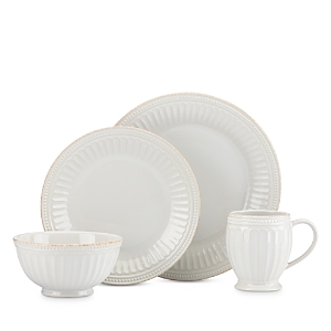 Shop Lenox French Perle Groove 4 Piece Place Setting In White