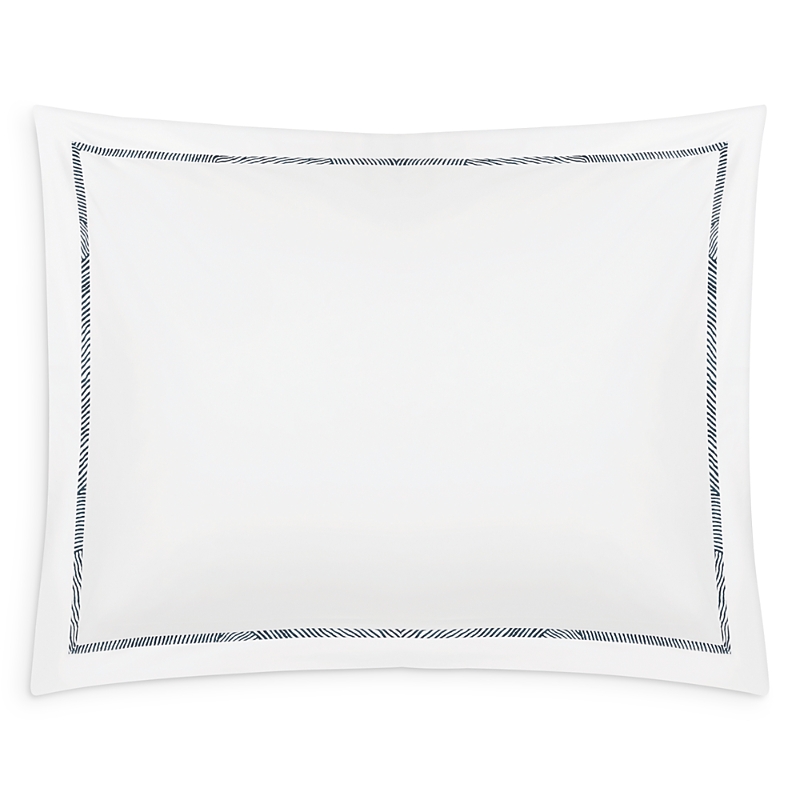 Matouk Burnett Border King Sham In Navy