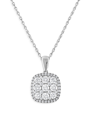 Bloomingdale's Diamond Cluster Pendant Necklace in 14K White Gold, 1.50 ct. t.w. - 100% Exclusive