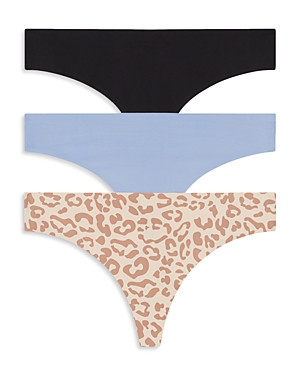 Honeydew Skinz Thongs, Set Of 3 In Black/cove