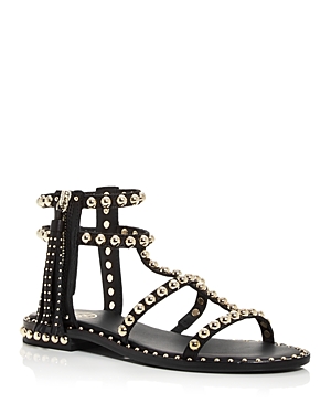 ASH WOMEN'S POWER STUDDED GLADIATOR SANDALS,421013