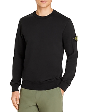 Stone Island Regular Fit Crewneck Sweatshirt In Black