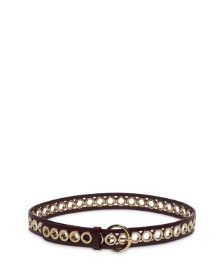 Sandro - Women's Adelia Leather Grommet Belt