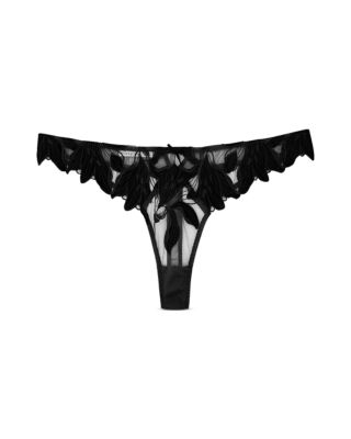 Lily Embroidered Longline Demi Bra & Hipster Thong