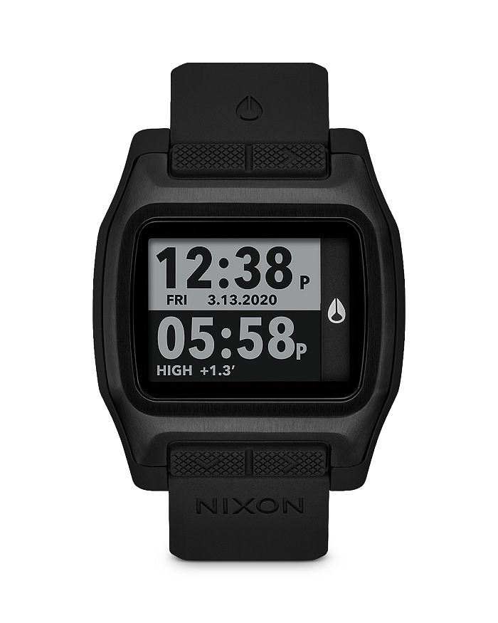 Shop Nixon High Tide Digital Watch, 44mm In Black