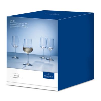 Ovid White Wine Glasses, Set of 4