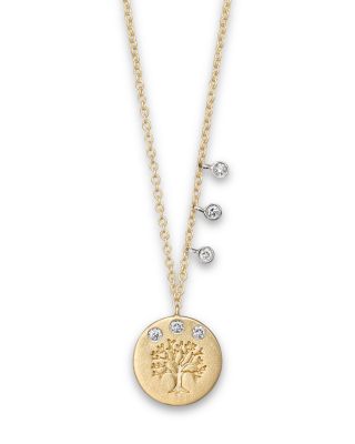 14K Yellow Gold Tree of Life Necklace 
