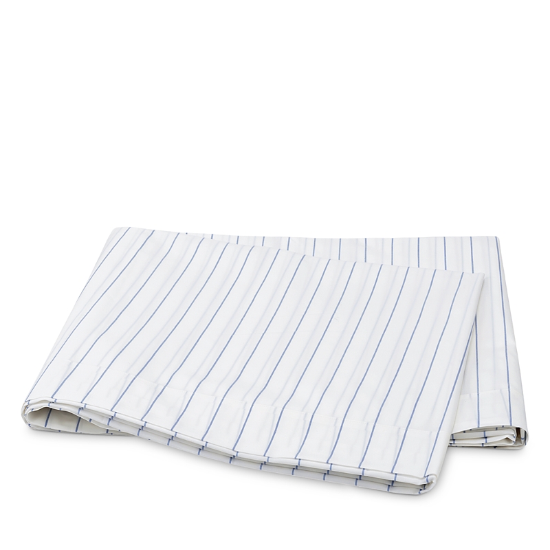 Matouk Amalfi Twin Flat Sheet In Hazy Blue