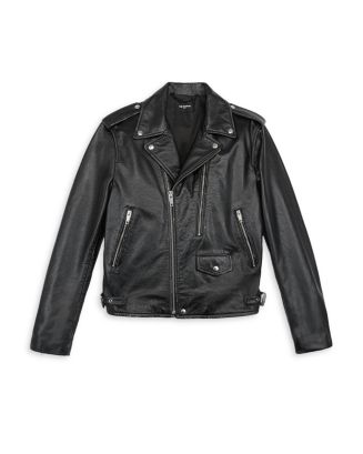 The Kooples Leather Distressed Biker Jacket | Bloomingdale's