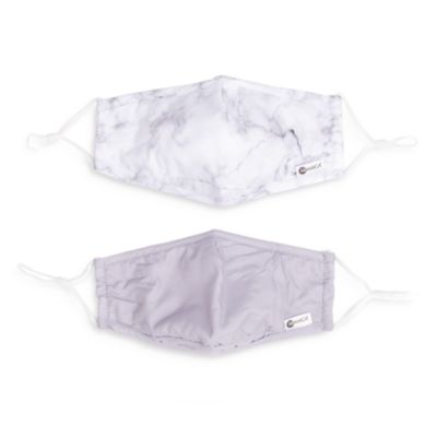 Miamica - Grey Marble Print Face Masks, Set of 2