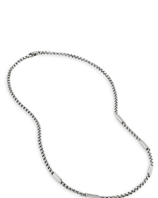 Sterling Silver Streamline&reg; Station Necklace, 24"