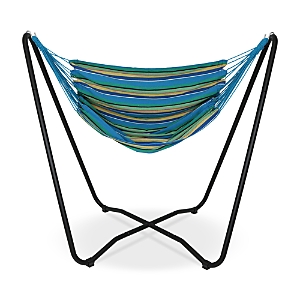 Sunnydaze Decor Hanging Hammock Chair Swing With Stand In Light Blue