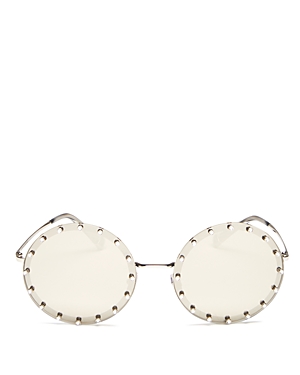 Valentino Women's Round Sunglasses, 54mm In Gold/white