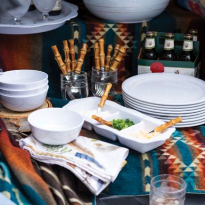 Berry & Thread Melamine Triple Section Server