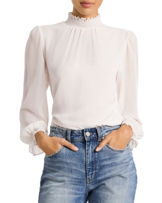 1.STATE Smocked Neck Blouse | Bloomingdale's
