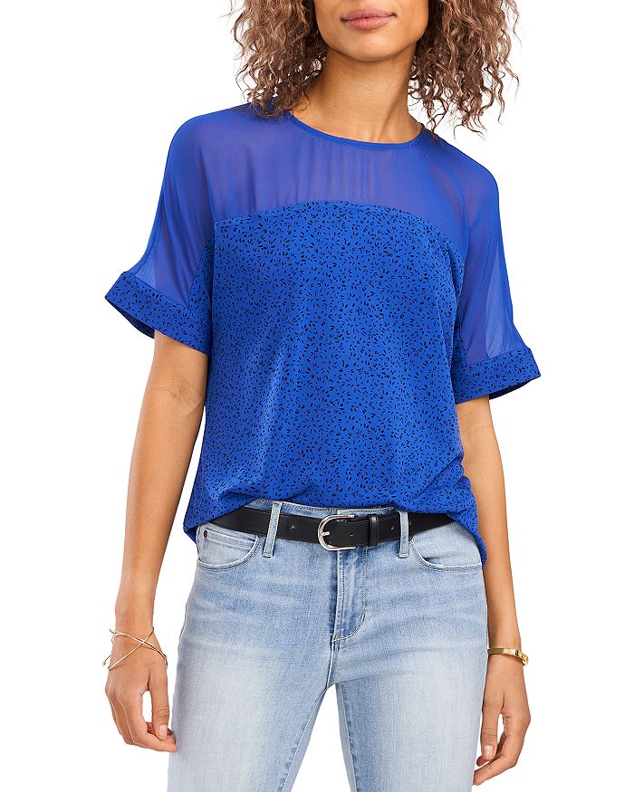 Vince camuto mixed media top store