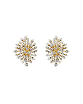 HUEB - 18K Rose Gold Luminus Diamond Starburst Cluster Stud Earrings