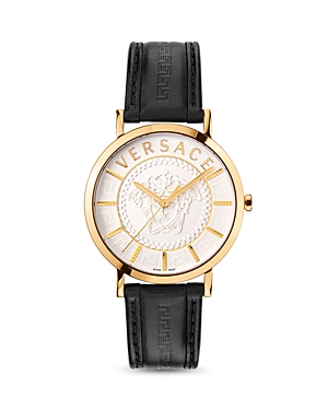 Versace V Essential Watch, 40mm In Black