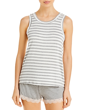 Honeydew Women's All American Lace-trim Shorts Pajamas Set In Ivory Stripe