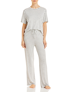 Honeydew Women's All American Printed Loungewear Set In Ivory Stripe