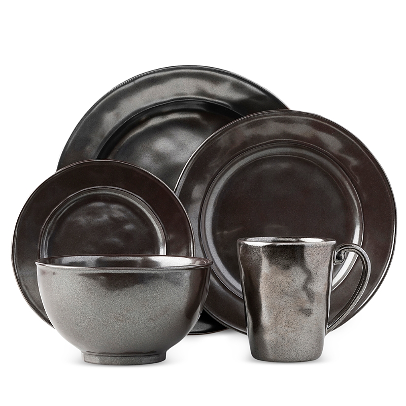 Juliska Pewter Ceramic 5-piece Dinnerware Place Setting In Pewter