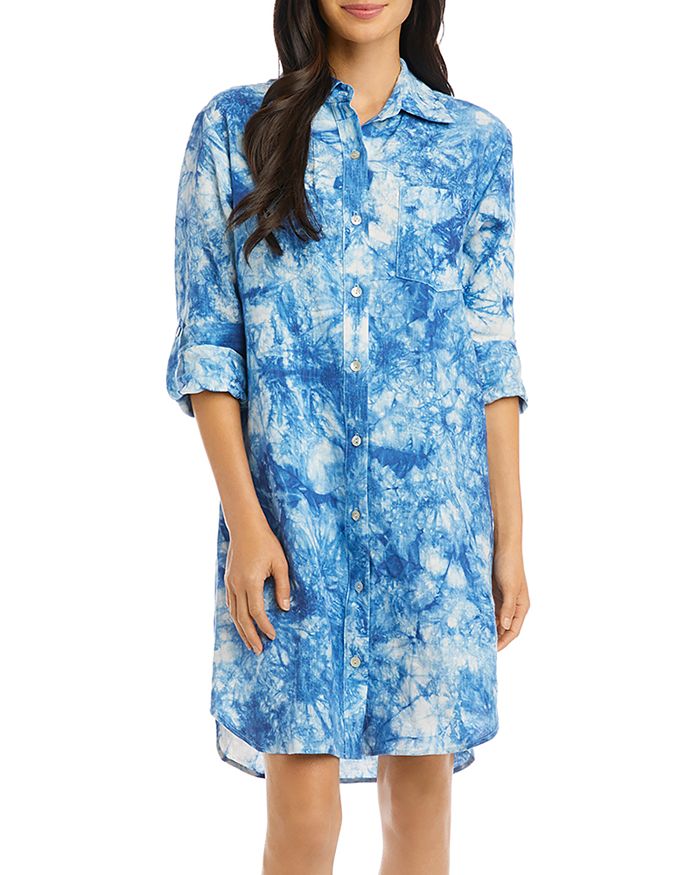 Karen Kane Tie Dye Linen Shirtdress | Bloomingdale's