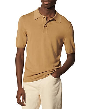 Sandro Pablo Polo-style Jumper In Camel