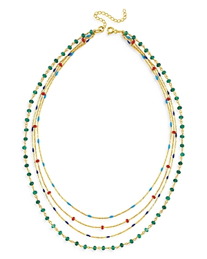 Maison Irem 18k Gold-plated Neckmess Layered Necklace, 14-17.5 In Multi