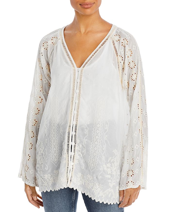 Johnny was eyelet denim jacket new arrivals
