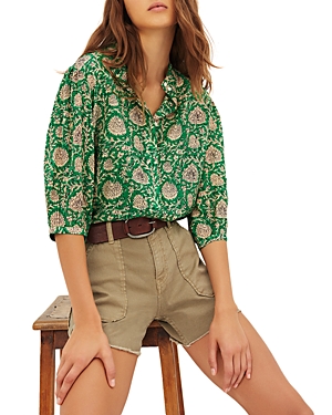 Ba&sh Ba & Sh Panama Printed Blouse - Vert In Green