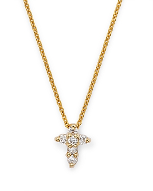 Roberto Coin 18K Yellow Gold Small Cross Necklace, 16