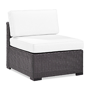 Sparrow & Wren Crescent Outdoor Wicker Armless Chair In White