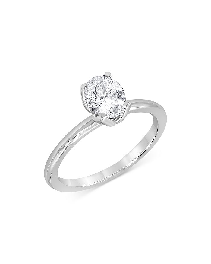 Bloomingdale's - Certified Oval Diamond StarBloom™ Engagement Ring in 14K White Gold, 0.75 ct. t.w. - 100% Exclusive